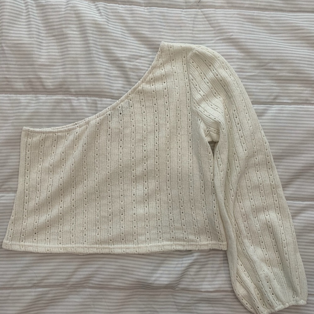 Princess polly knit white asymmetrical top size L